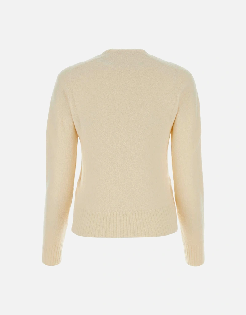 JIL SANDER ボイルドウールセーター オフホワイト 22AW 46 Jil Sander ライトウェイトウールクルーネックセーター () IFCHIC.COM