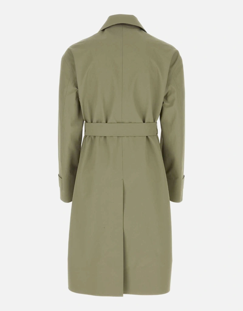 Jil Sander メンズ アーミーグリーン コットン トレンチコート