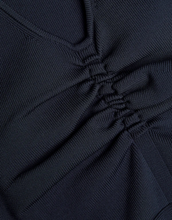 Tibi 彈性雙羅紋荷葉飾裙針織背心
