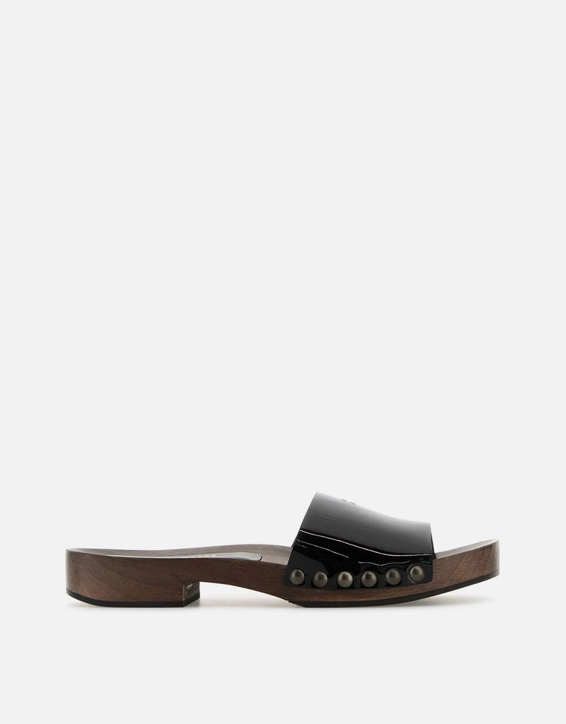 Miu Miu パテントカーフレザー クロッグスリッパ () IFCHIC.COM