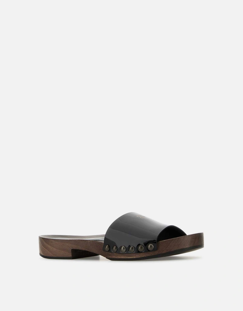 Miu Miu パテントカーフレザー クロッグスリッパ () IFCHIC.COM