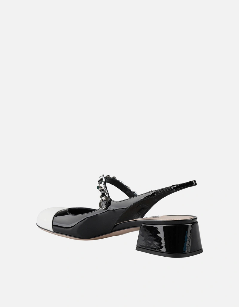 Miu Miu Slingback Bicolore In Vernice (All New In) IFCHIC.COM