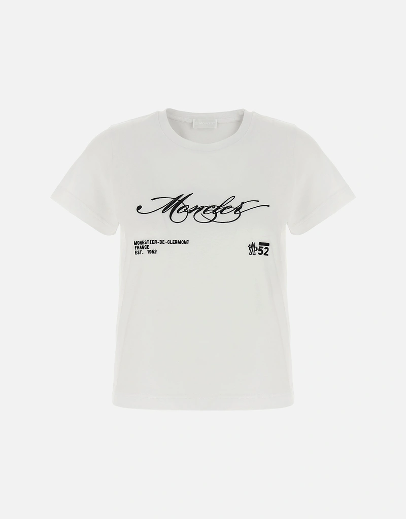 Moncler Cotton Embroidery T-Shirt (トップス,Tシャツ) IFCHIC.COM