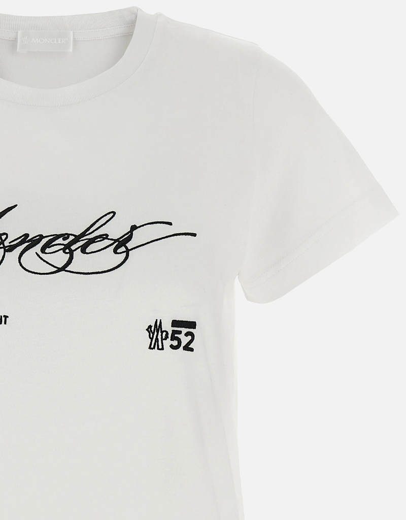 Moncler Cotton Embroidery T-Shirt (トップス,Tシャツ) IFCHIC.COM