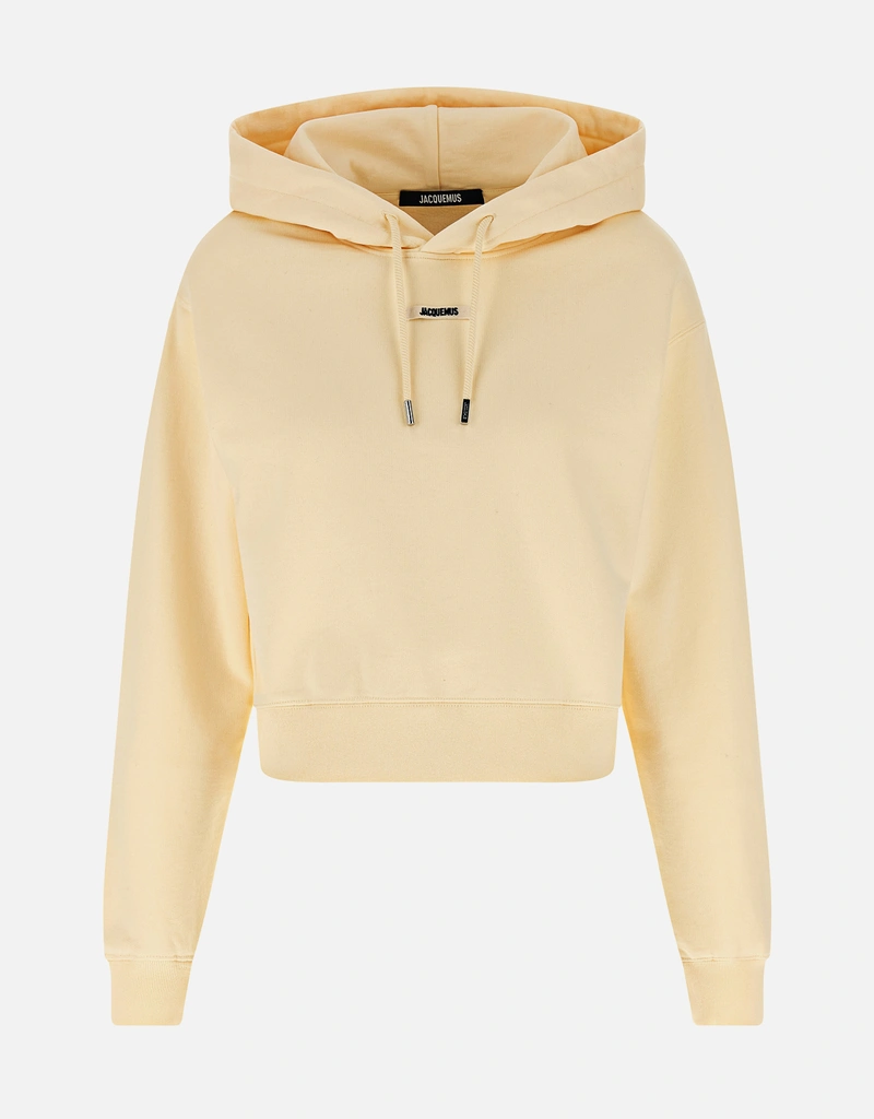 Jacquemus Cotton Cropped Hoodie (Tops) IFCHIC.COM
