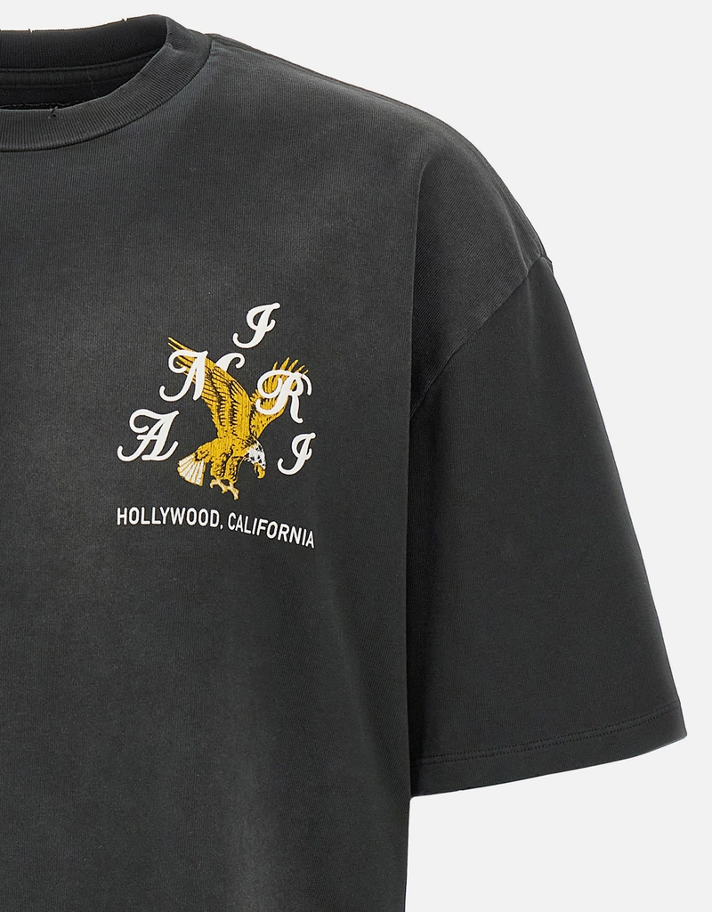 AMIRI イーグルプリント Tシャツ AMIRI: ブラック AMIRI Eagle オーバーサイズ Tシャツ | SSENSE 日本