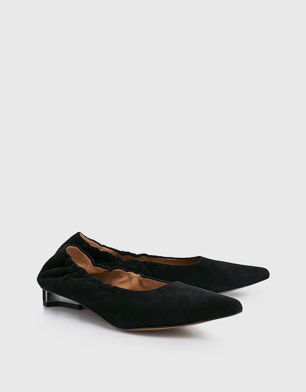 Clergerie Kami Suede Pointy Flats