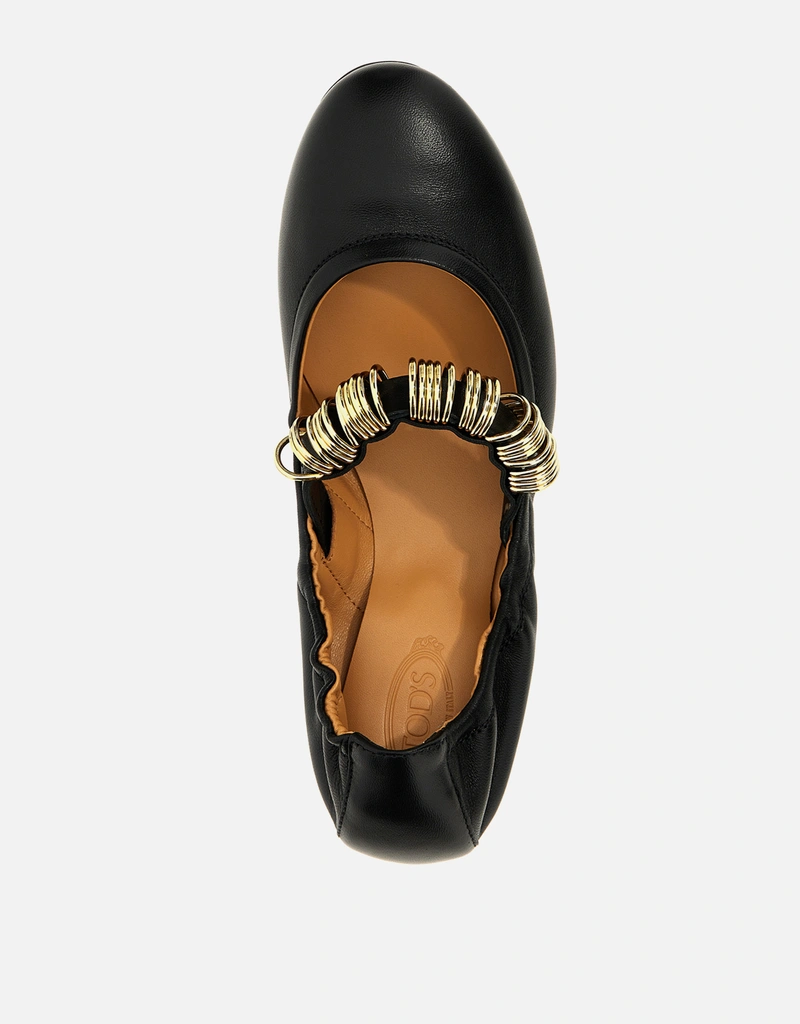 Tod's ディー ラムレザー バレエフラットシューズ () IFCHIC.COM