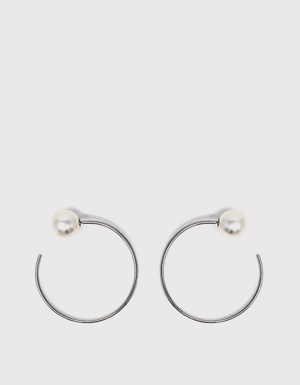 Joomi Lim 珍珠背中型圈形耳環