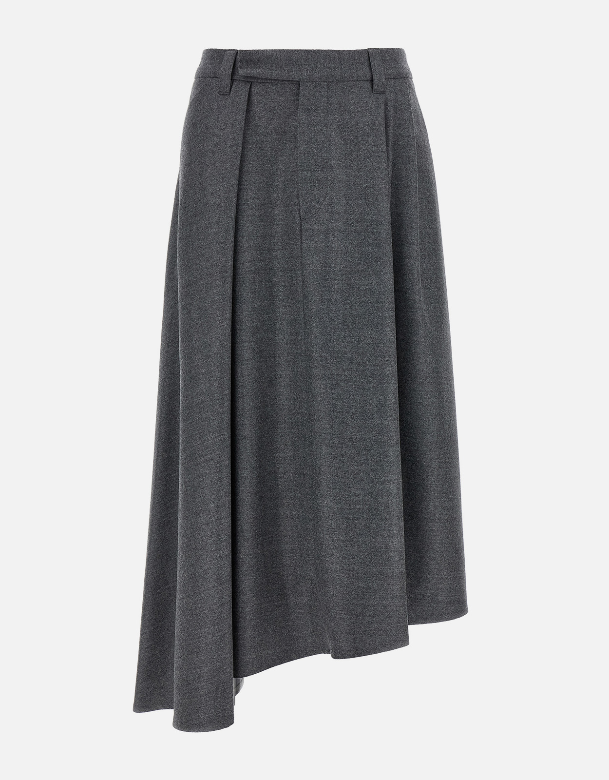 Brunello Cucinelli アシンメトリー バージンウールスカート (ドレス