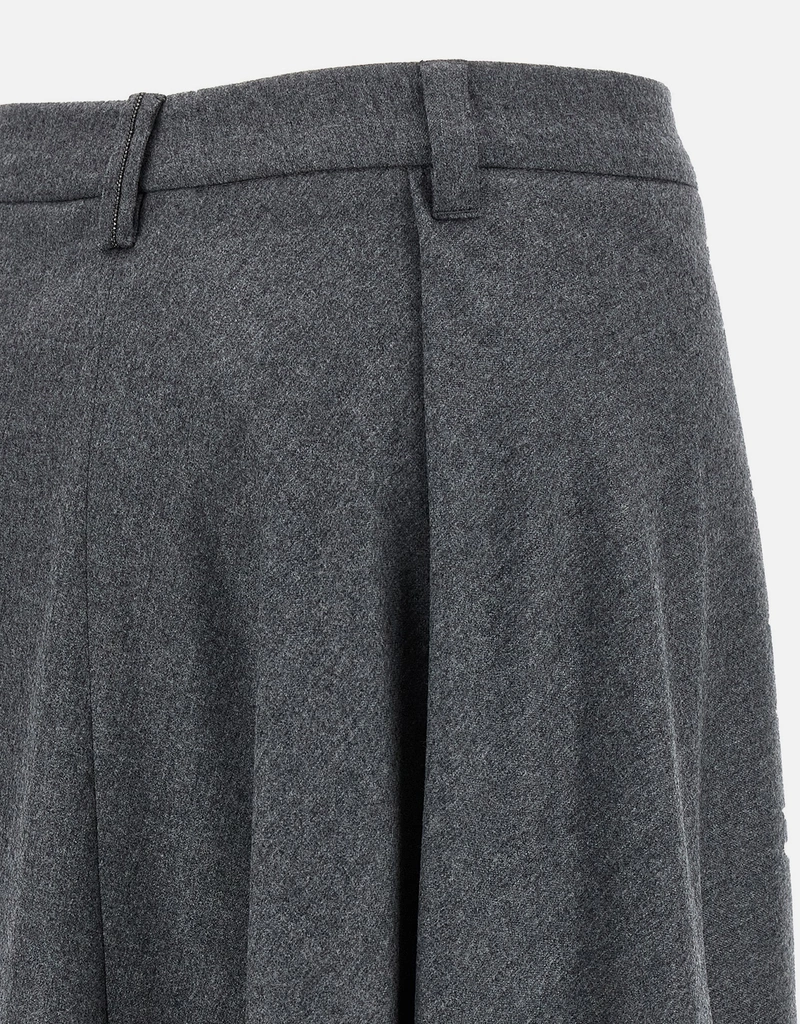 Brunello Cucinelli アシンメトリー バージンウールスカート (ドレス