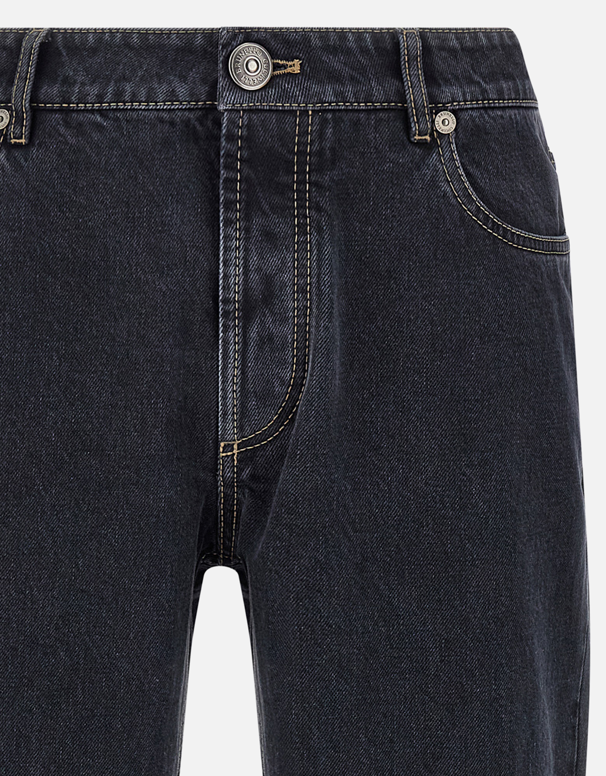 Brunello Cucinelli メンズ コットン ガーメントダイ デニムジーンズ