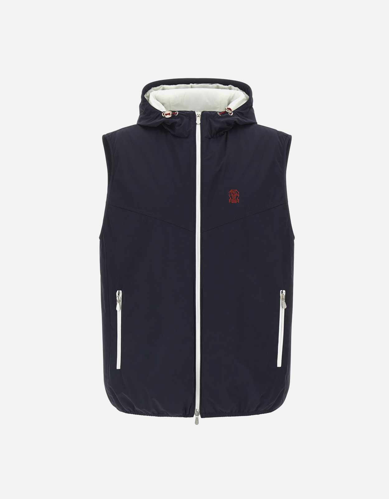 Brunello Cucinelli メンズ 撥水テクニカルファブリック ダウンベスト