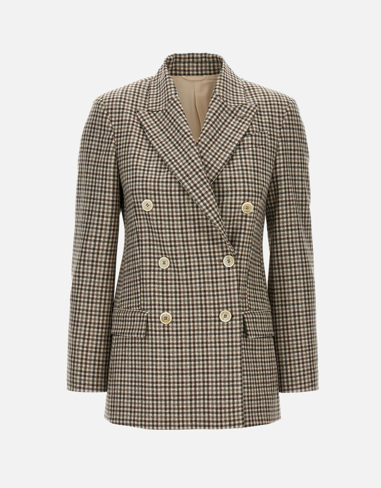Brunello Cucinelli Virgin Wool Check Blazer (Coats and Jackets