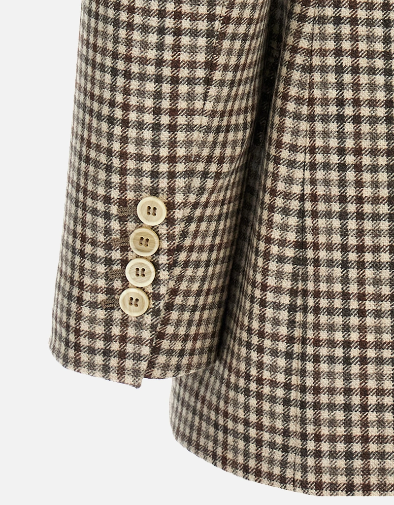 Brunello Cucinelli Virgin Wool Check Blazer (Coats and Jackets