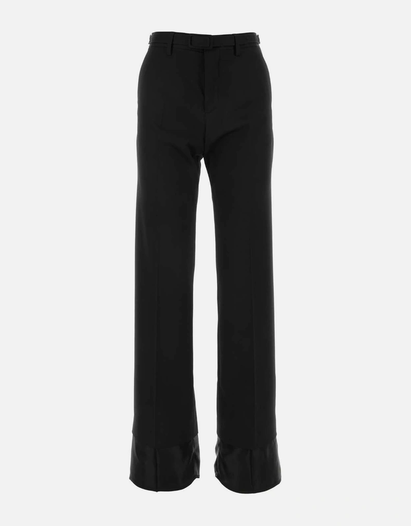 Maison Margiela ブラックストレッチポリエステルブレンドパンツ
