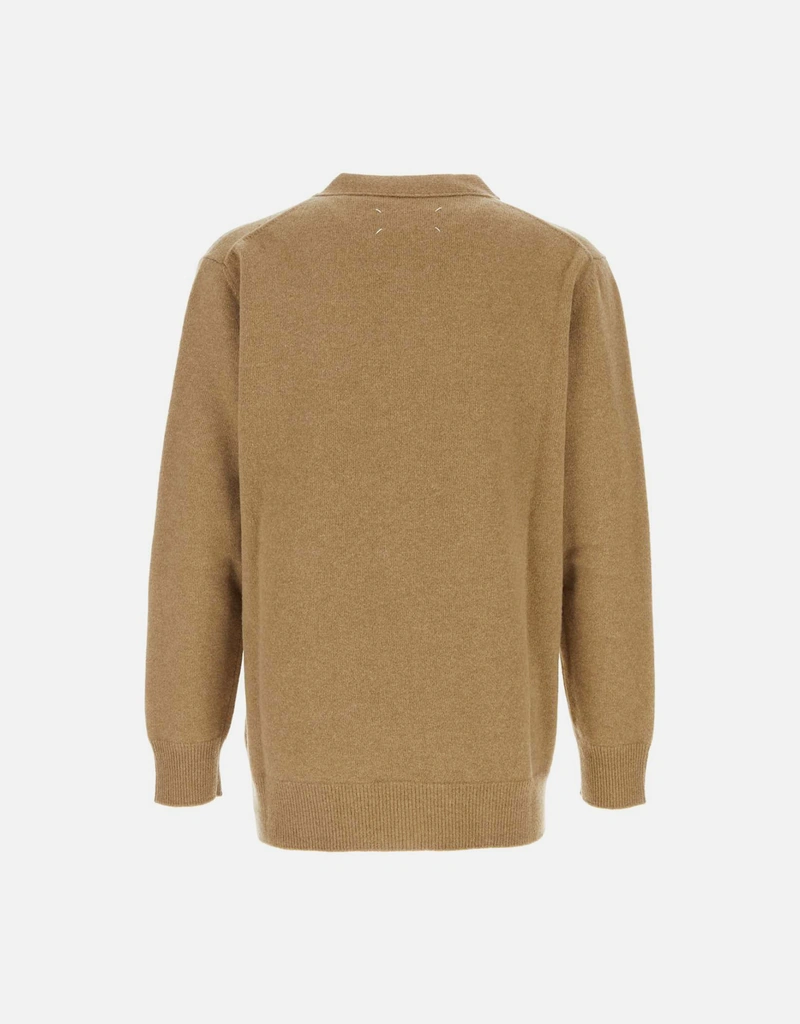 Maison Margiela メンズカプチーノウールカーディガン () IFCHIC.COM