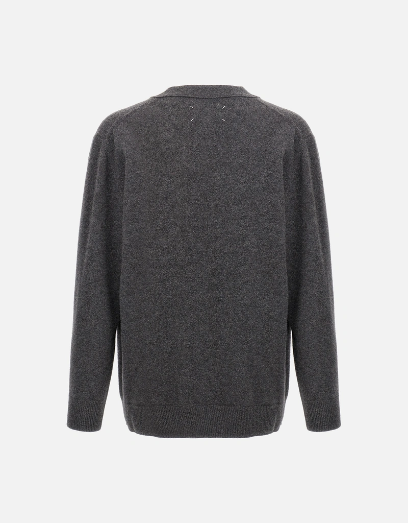 Maison Margiela メンズウォッシュドラムズウールカーディガン  