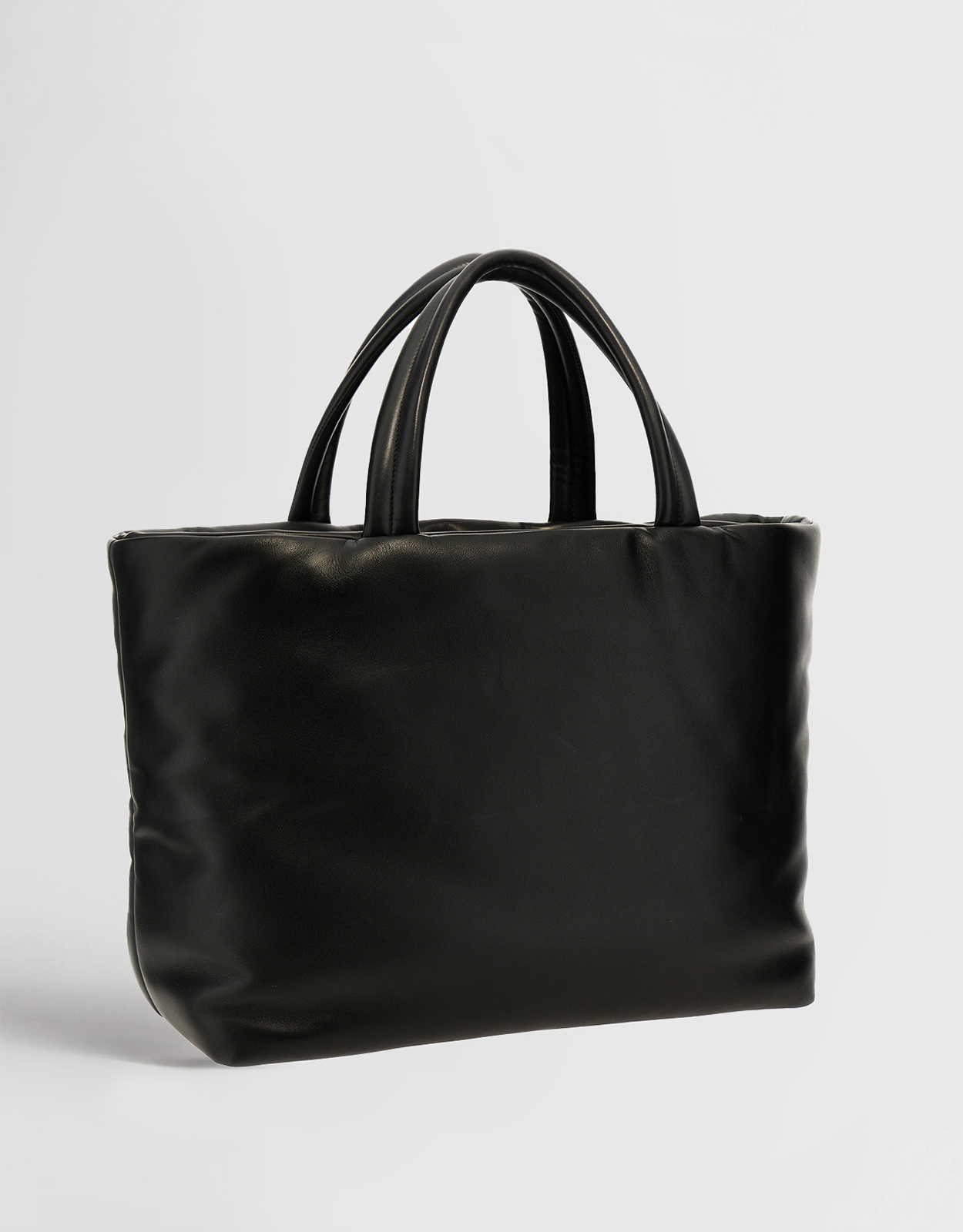 Saint Laurent ユニセックスラムスキンロゴ型押しトートバッグ