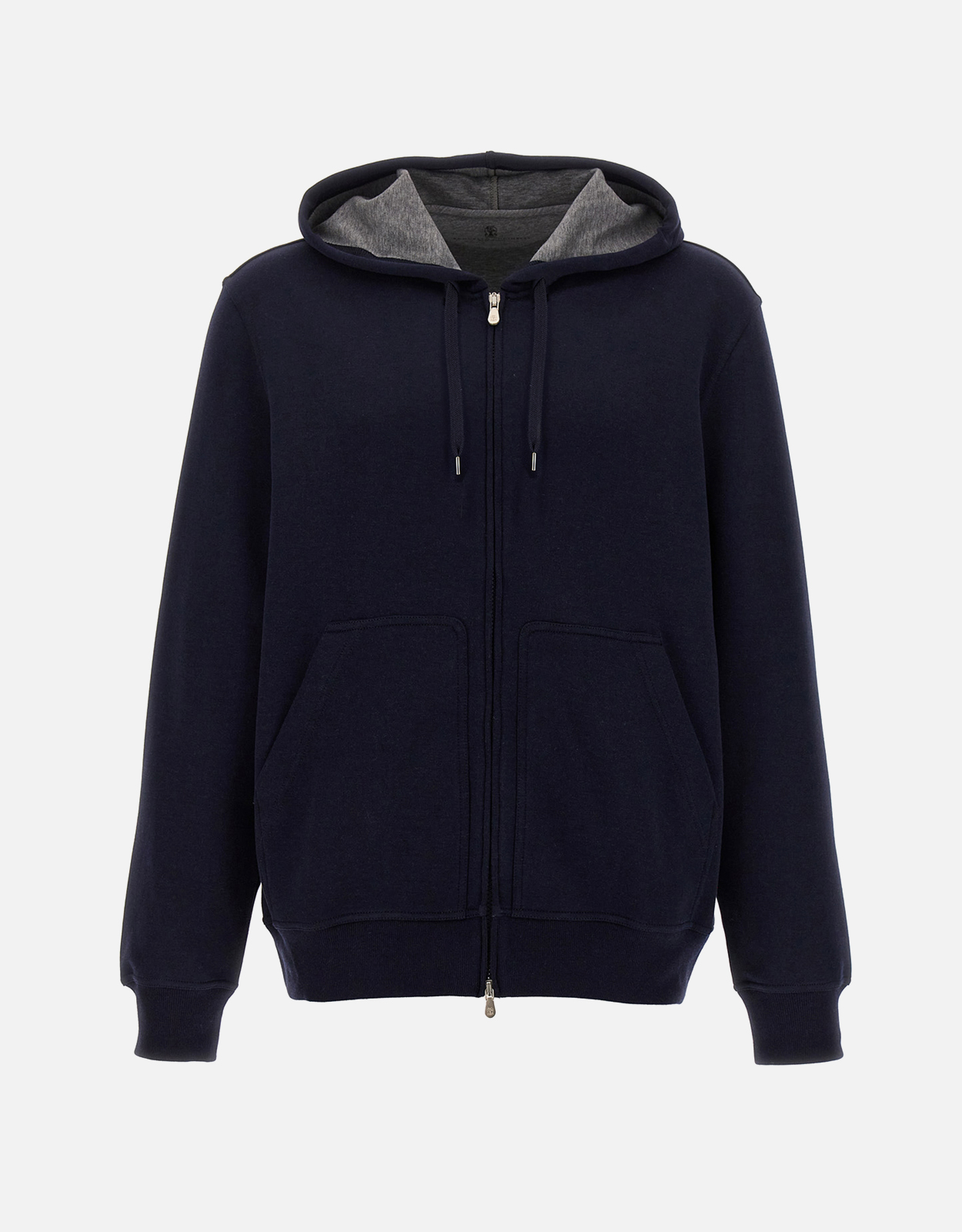 Brunello Cucinelli メンズカシミヤシルク混紡ジップパーカー