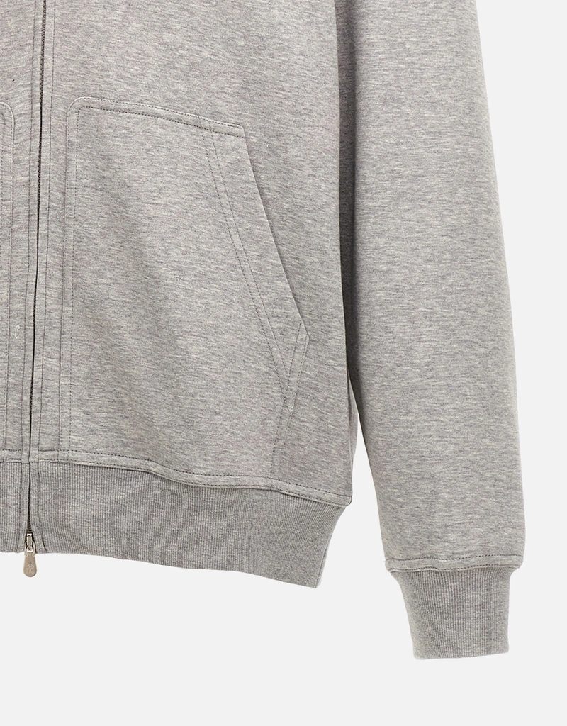 Brunello Cucinelli メンズカシミヤシルクブレンドジップフーディー