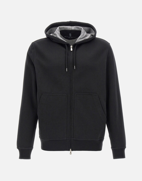 BRUNELLO CUCINELLI カシミヤパーカー Brunello Cucinelli メンズ カシミヤシルク混紡ジップパーカー