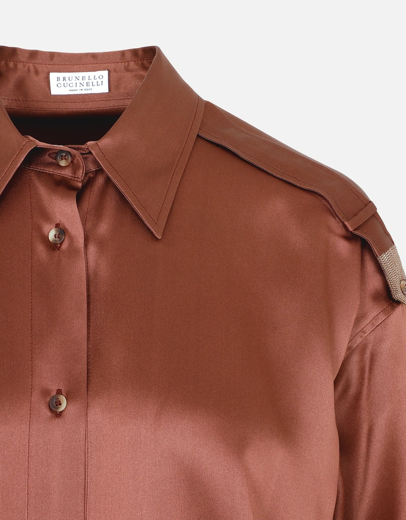 Brunello Cucinelli シルクシャツ (トップス) IFCHIC.COM