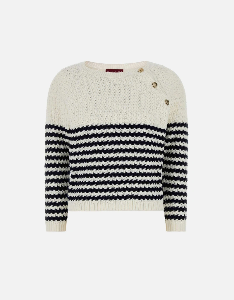 GUCCI ストライプ ニットセーター 長袖 Gucci ストライプコットンセーター () IFCHIC.COM