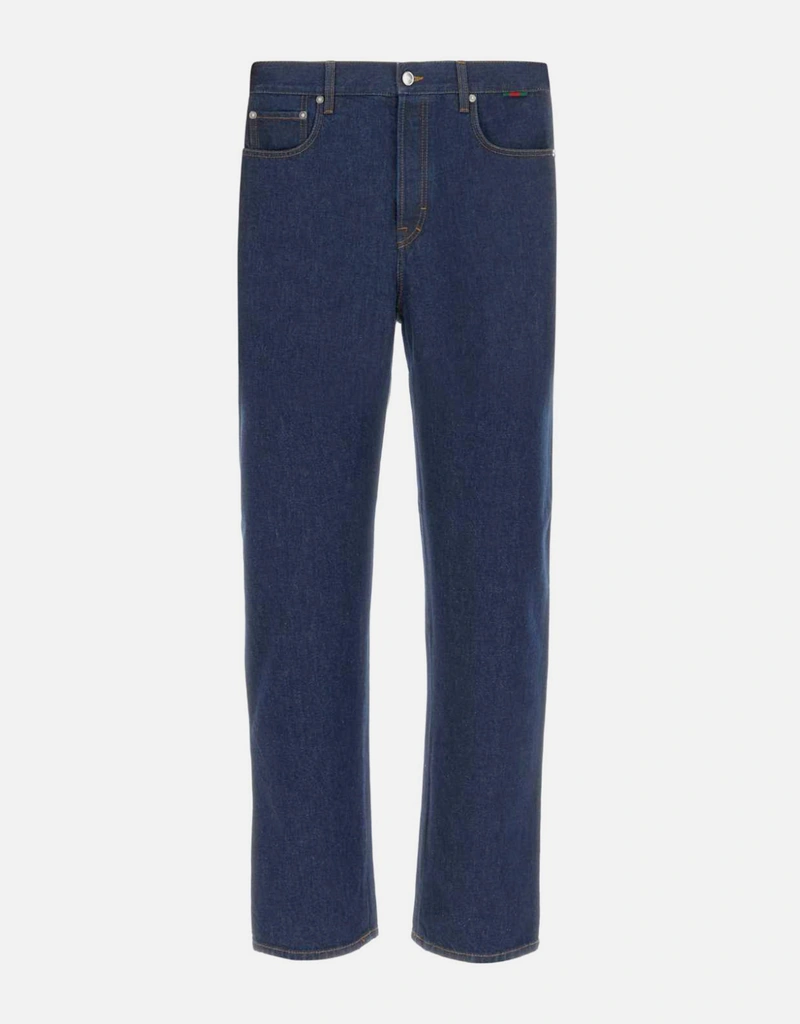 Gucci メンズスリムフィットコットンデニムパンツ () IFCHIC.COM