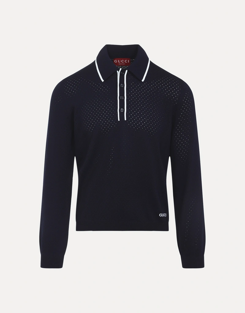 GUCCI GGロゴ ニットポロシャツ 中古・古着通販】GUCCI (グッチ) GUCCI GG Logo Knit Polo Shirt/GG