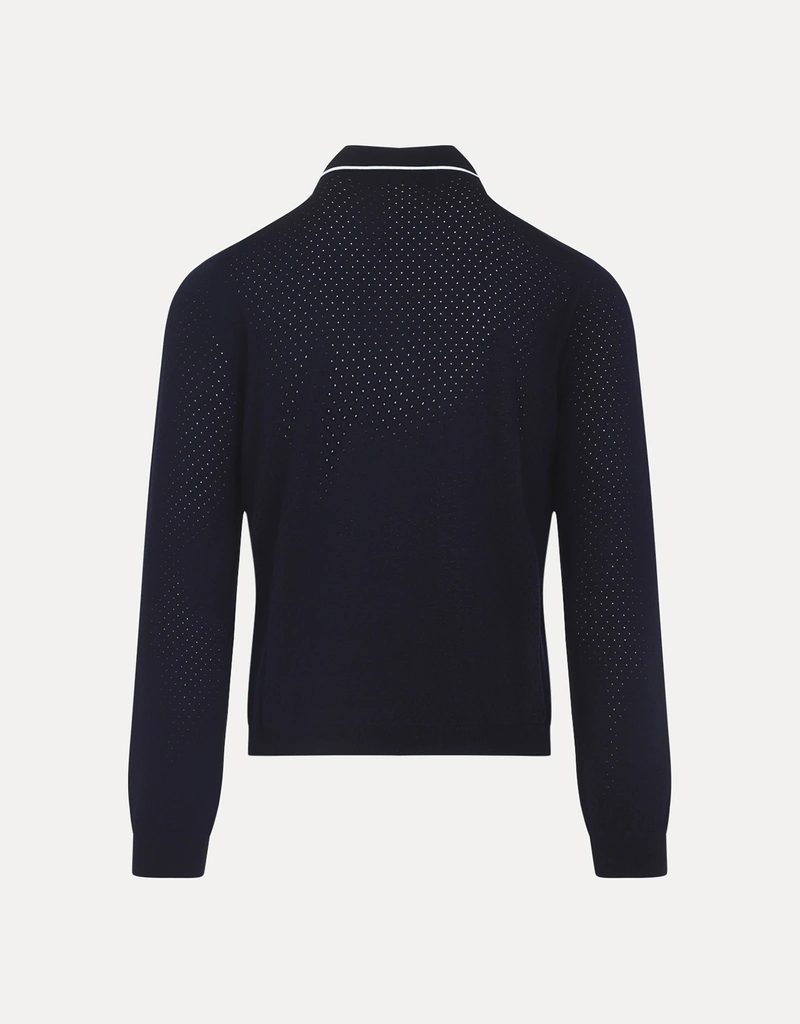 Gucci メンズウール長袖ポロシャツ (アパレル,ニットウェア,ニット