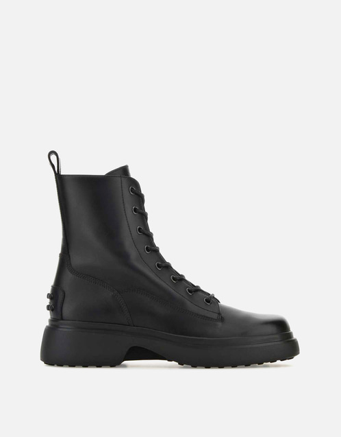 Tod's レザーコンバットブーツ () IFCHIC.COM
