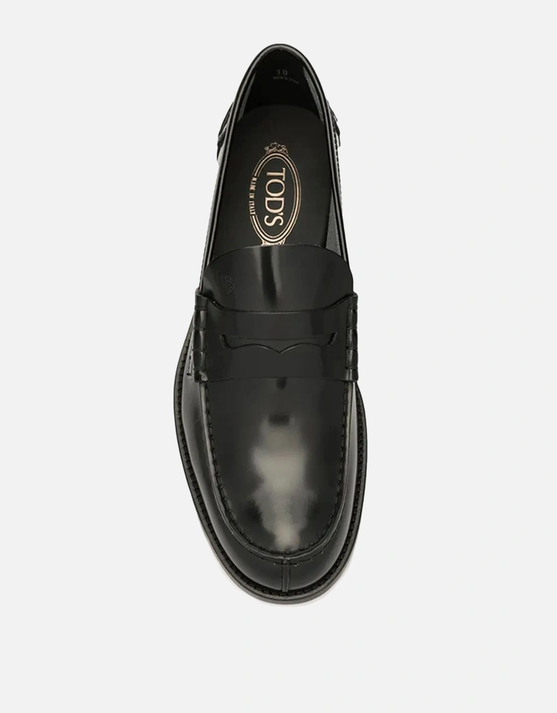 Tod's メンズセミシャイニーレザーペニーローファー (ローファー