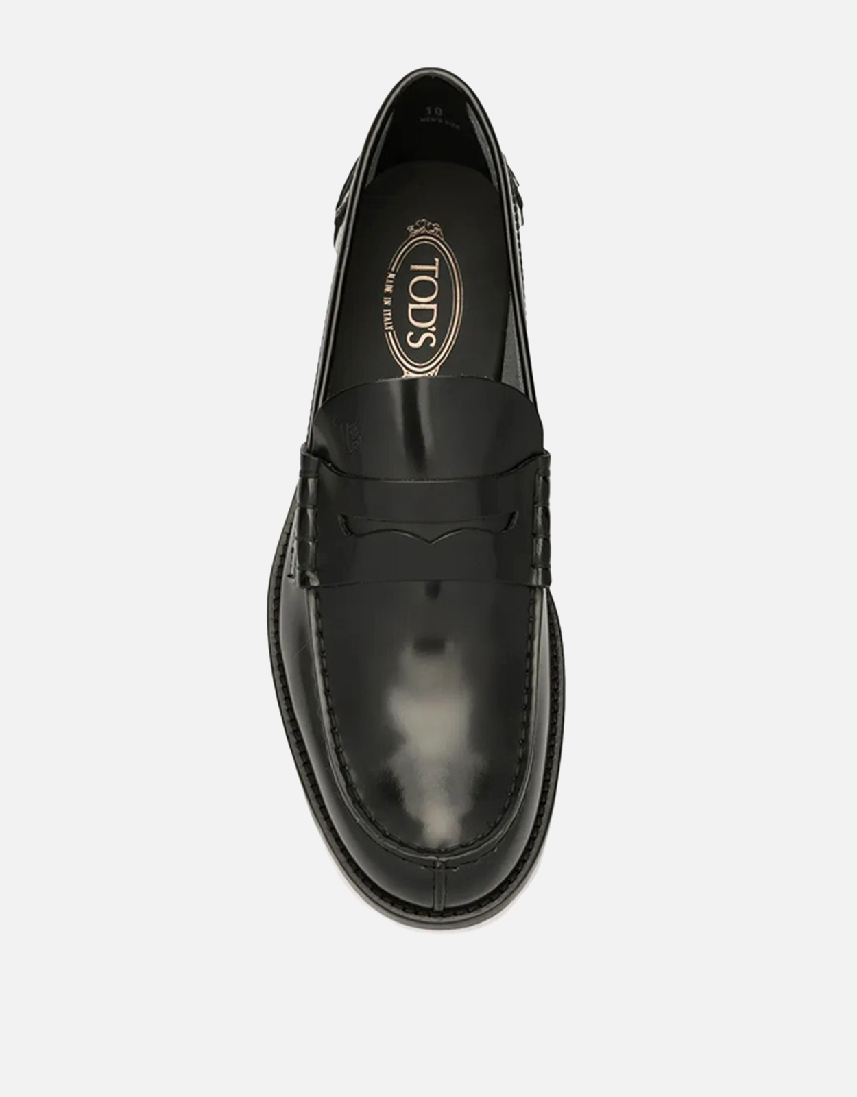 Tod's メンズセミシャイニーレザーペニーローファー (ローファー