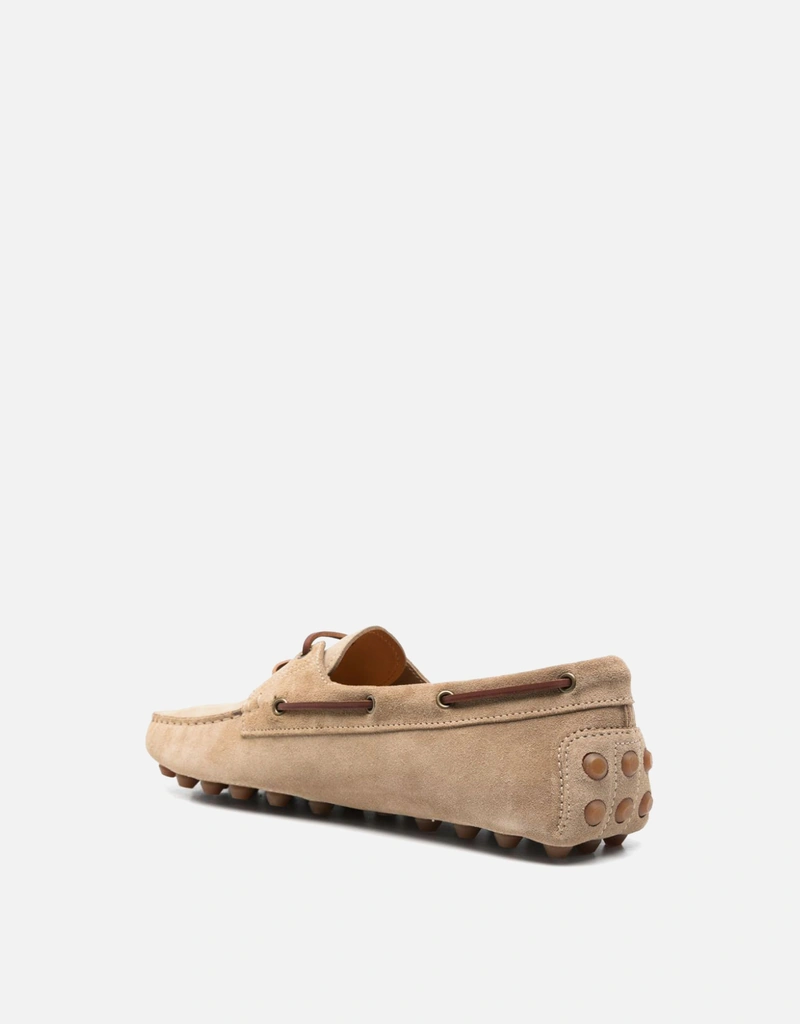 Tod's メンズスエードボートゴンミーノバブルレースアップローファー