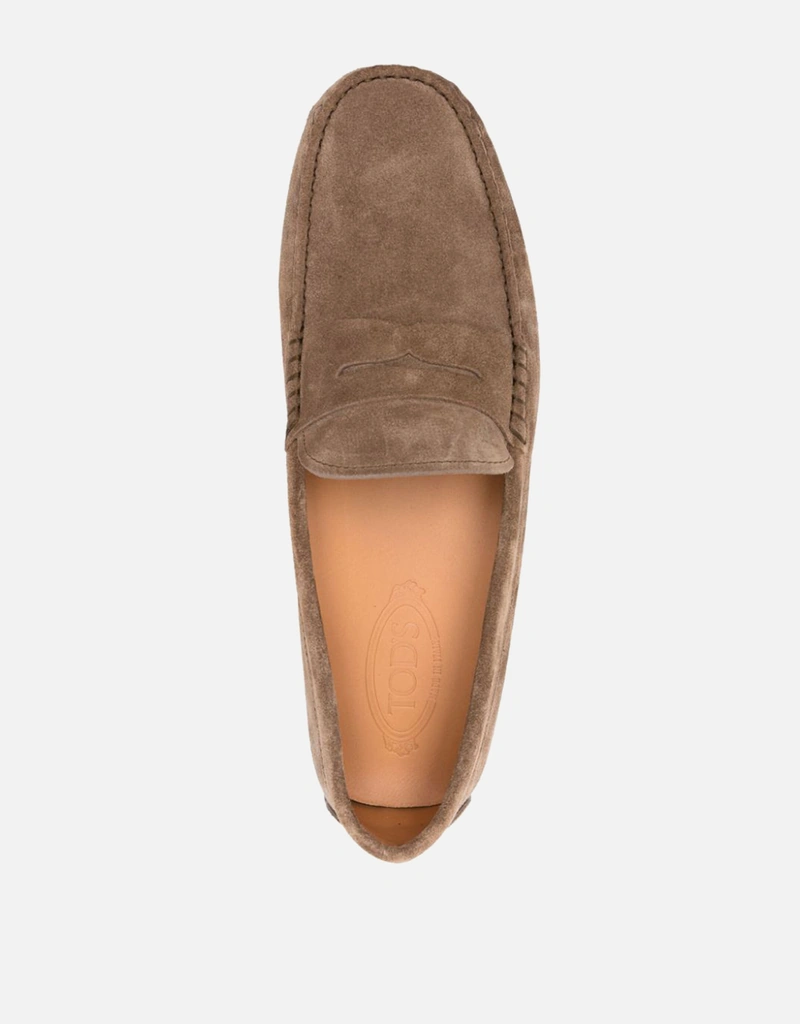 Tod's メンズ スエード カーフスキン ゴンミーノ モカシン (ローファー
