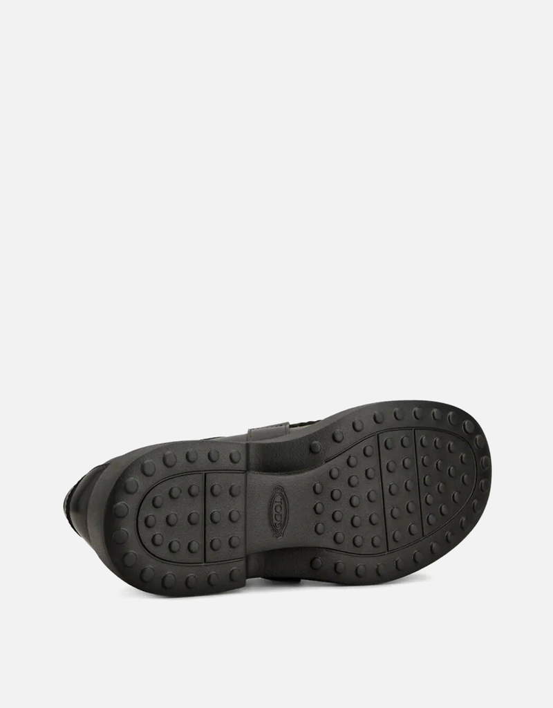 Tod's レザー チャンキー ローファー メタルバックル リング付き