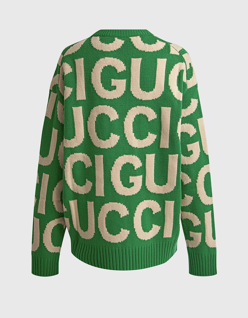 Gucci メンズインタージャスウールクルーネックセーター (トップス