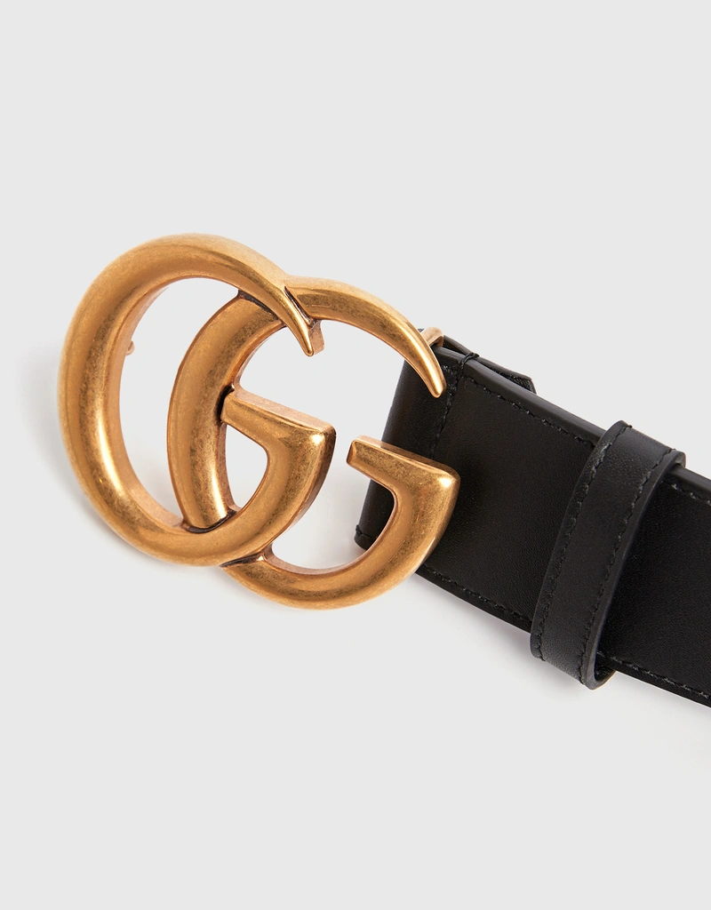 Gucci GG Marmont レザー ワイド ベルト (ベルト) IFCHIC.COM