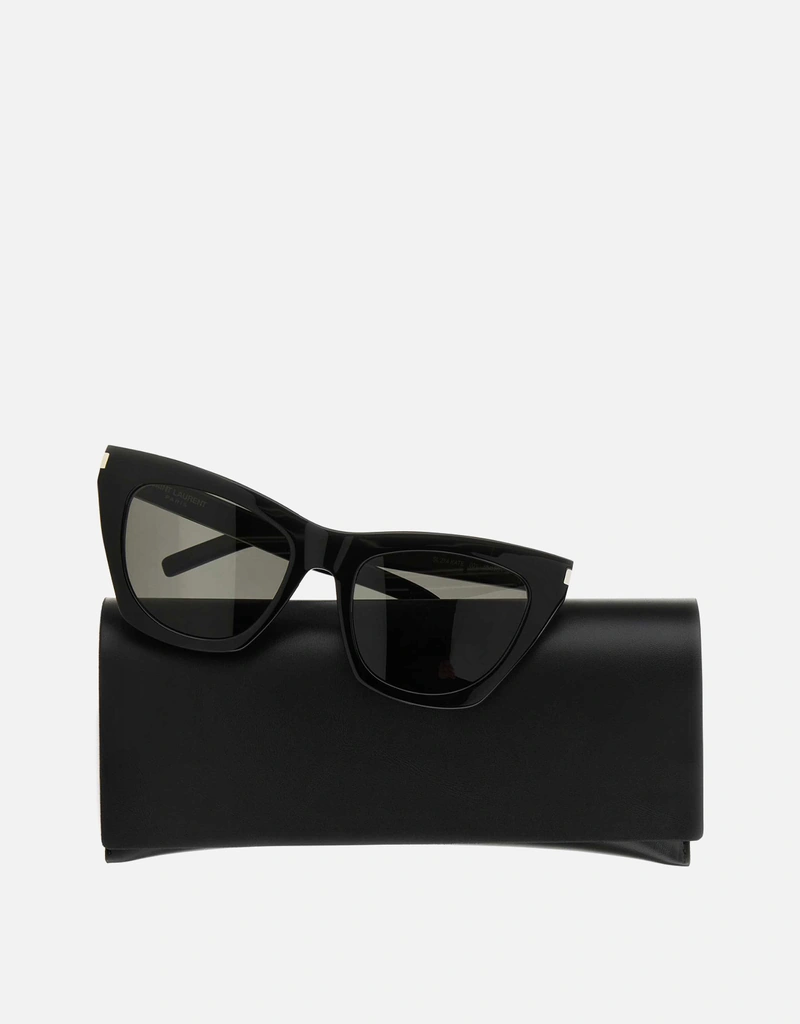 SAINT LAURENT ブラック サングラス Saint Laurent ブラックアセテートサングラス () IFCHIC.COM