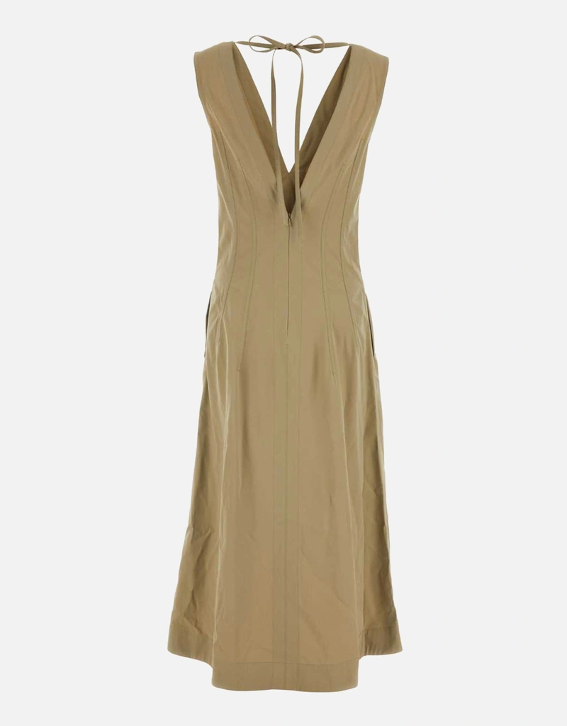 Bottega Veneta Cappuccino Cotton Blend Dress () IFCHIC.COM