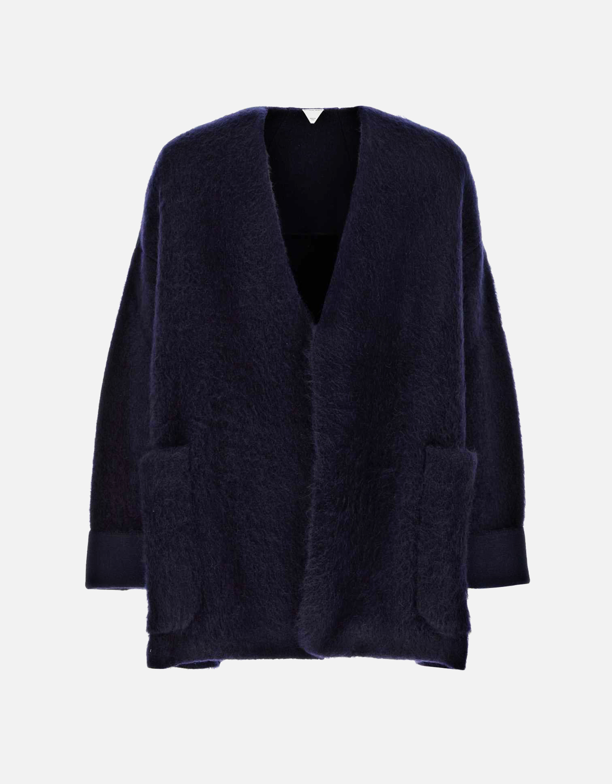 BOTTEGA VENETA Bottega Veneta Men's Navy Blue Stretch Wool Mohair Blend Cardigan - S　ボッテガ ヴェネタ メンズ ネイビー ブルー ストレッチ ウール モヘア ブレンド カーディガン -
