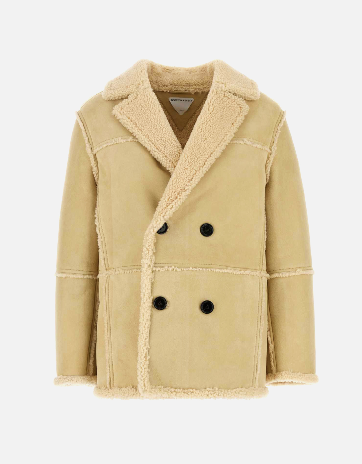 BOTTEGA VENETA Bottega Veneta Cream Shearling Coat　ボッテガ ヴェネタ クリーム ムートン コート