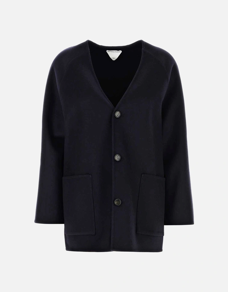 Bottega Veneta ブラックウールブレンドカーディガン (ニットウェア