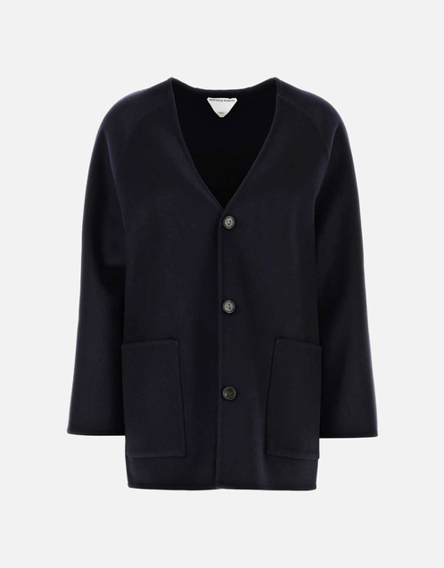 Bottega Veneta ブラックウールブレンドカーディガン (ニットウェア
