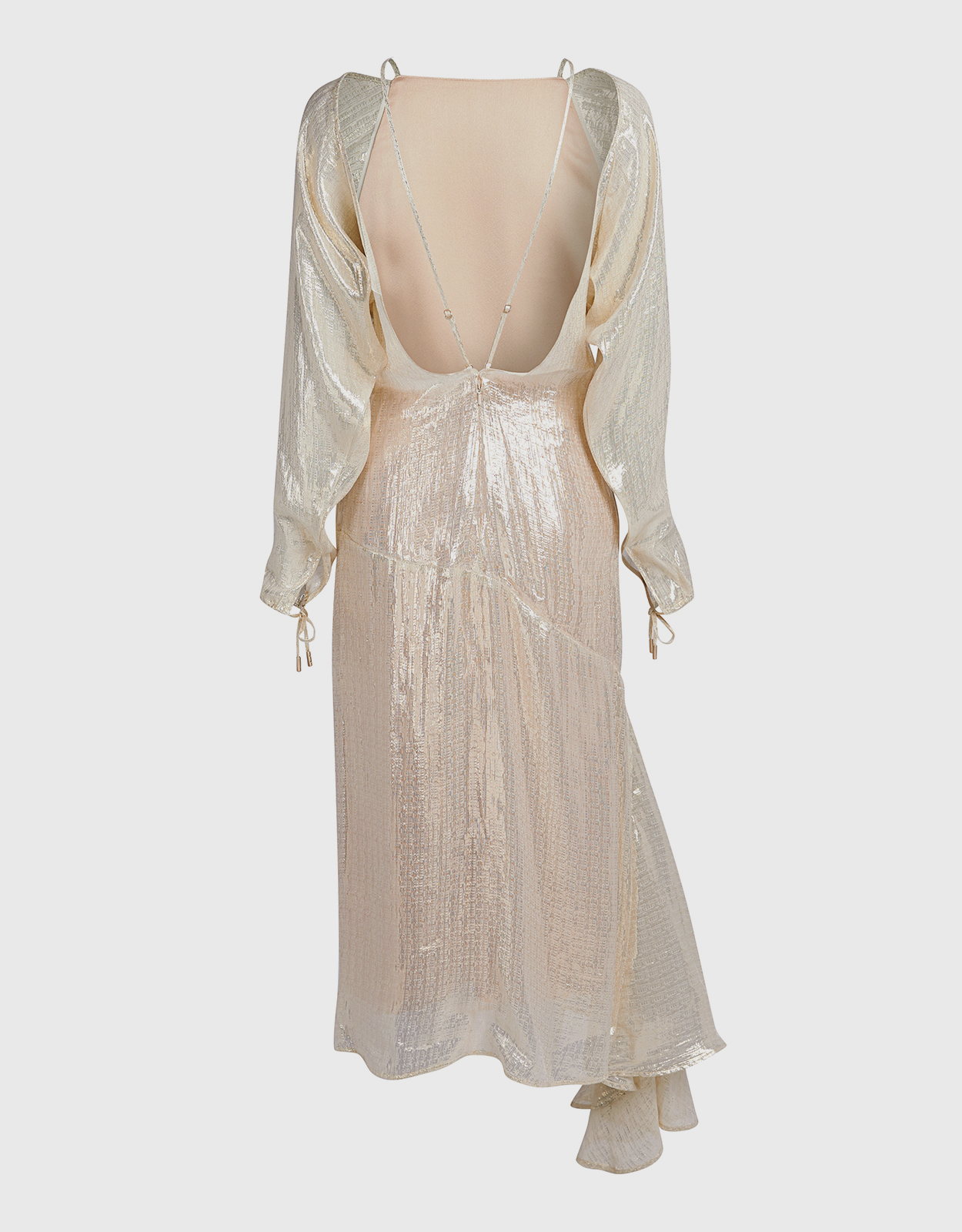 Alice McCall Champers Metallic Open Back Midi Dress - UK 6