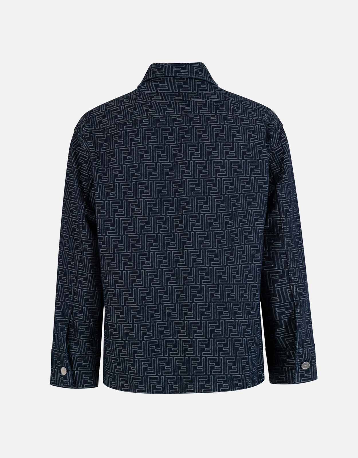 Fendi Men's Cotton FF Jacquard Jeans Jacket (デニム,デニム
