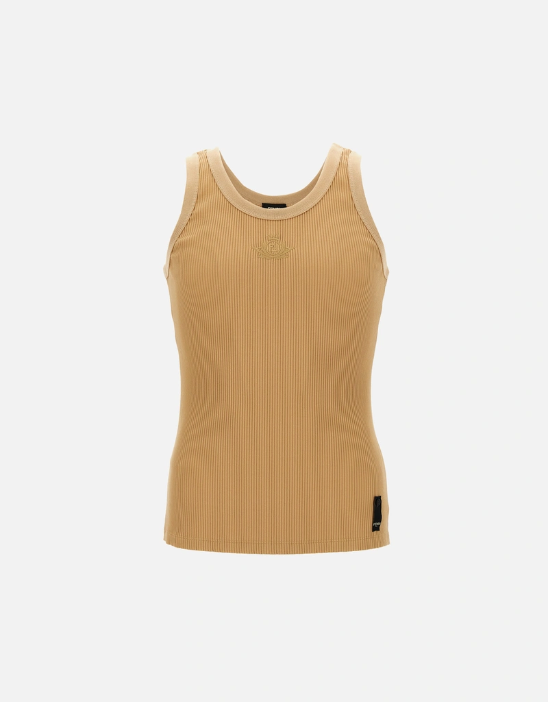 Fendi Men's Fendi Crest Ribbed Tank Top () IFCHIC.COM