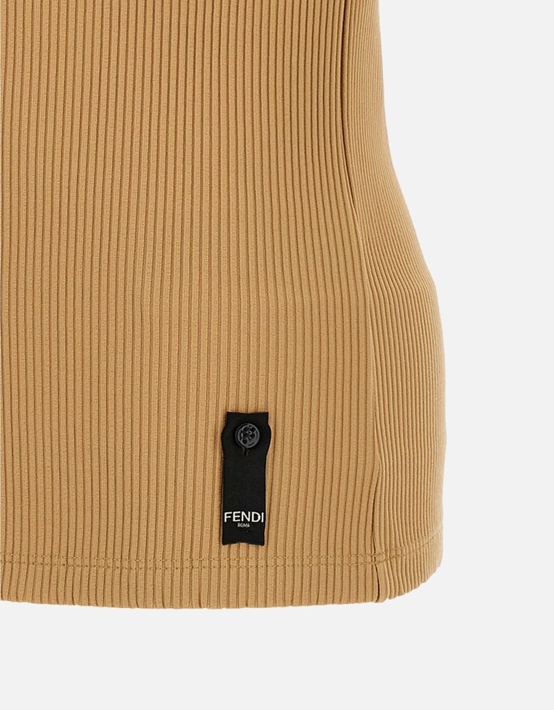 Fendi Men's Fendi Crest Ribbed Tank Top () IFCHIC.COM