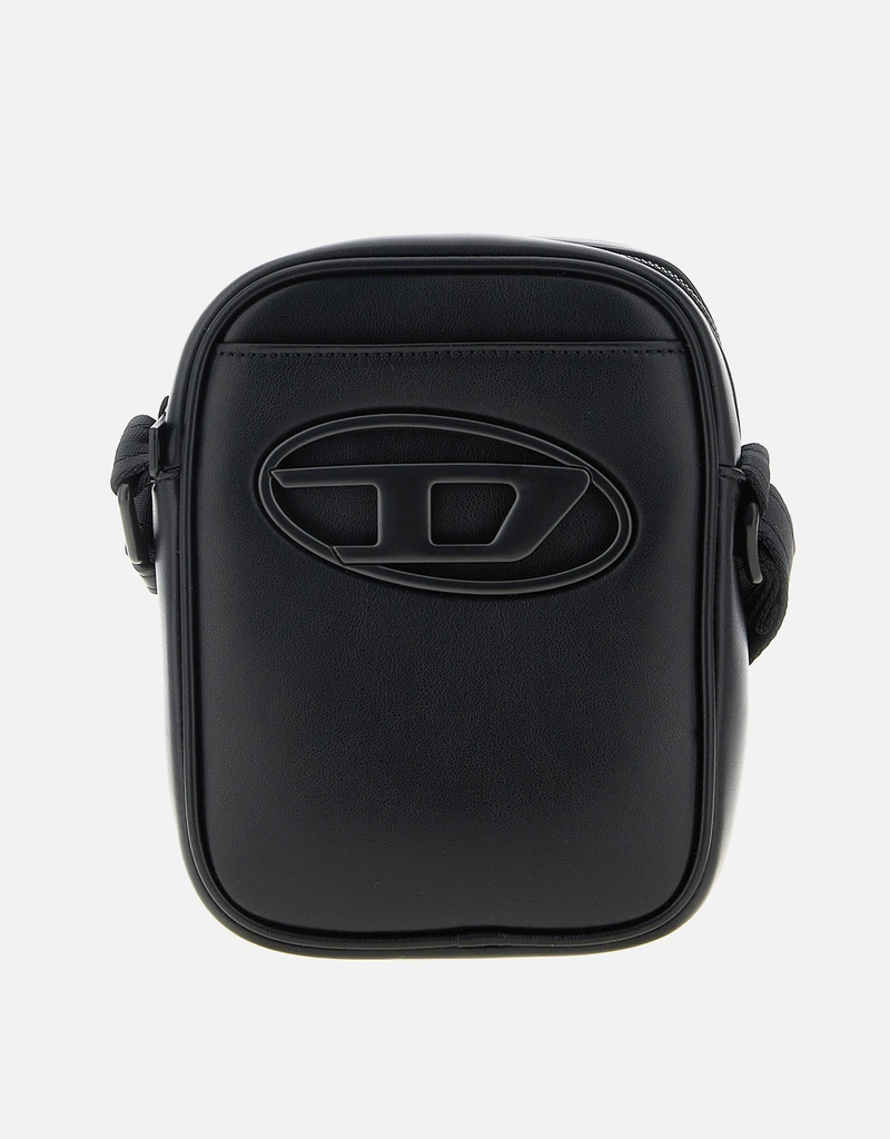 Diesel ホリ-D レザーエフェクト ファブリック クロスボディバッグ